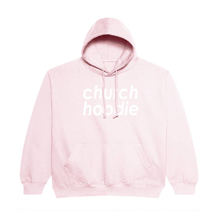 Church Hoodie Pink/White - PREORDER